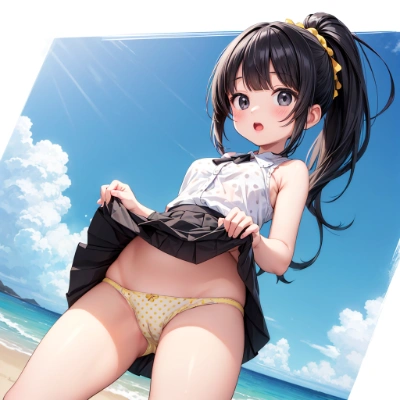 黒髪な娘のパンツ