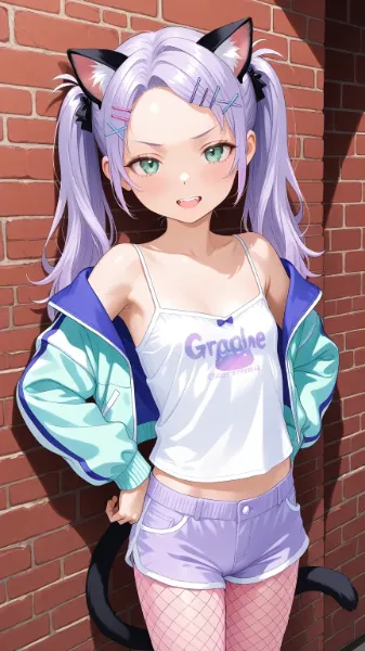 猫耳ツインテールのワルガキ