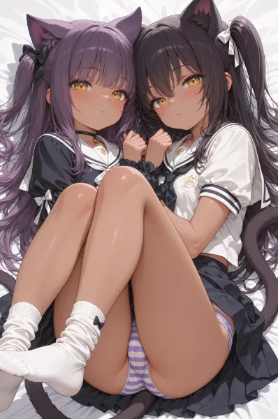 褐色猫耳小学生