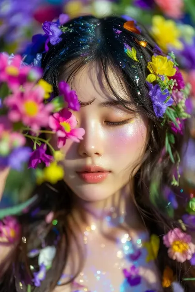 花の海に浮かぶ夢幻の少女