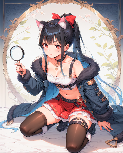 おへそチェック猫。(猫団子ver.）