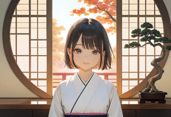 秋の窓辺で紡ぐ少女の想い