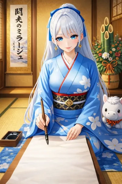 閃光のミラージュ　番外編 【静と動の書き初め】