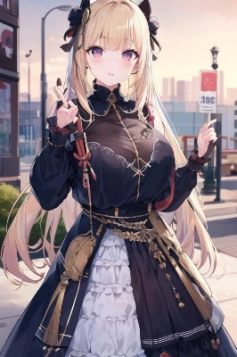 今日は金髪