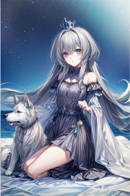 お姫様と犬