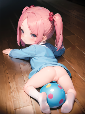 青い服の娘（バックアングル/１３枚）