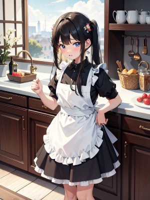 エプロンの少女
