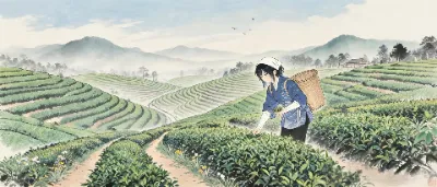 あれに見えるは茶摘ぢやないか