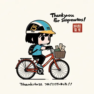 ありがとうを自転車で運ぶ少女の日常