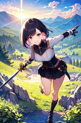 剣を持って追いかけてくる女の子