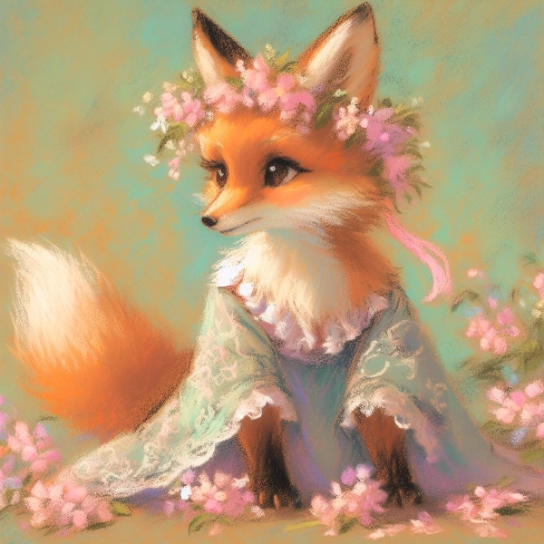 狐ちゃんとショール