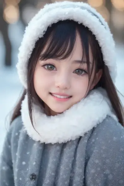 雪国の女の子