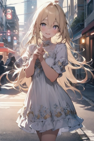 街角に佇む金色の髪の少女