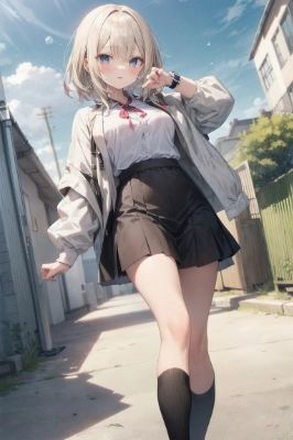 下校中の女の子