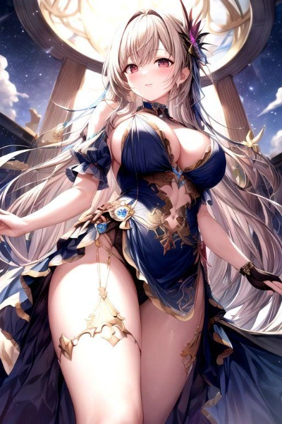 女神様を見上げる