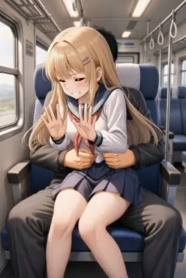 ご主人様と三人のメイド　姉妹と親友の(エッチな)受難　学校編「通学時の出来事その2」　イメージ