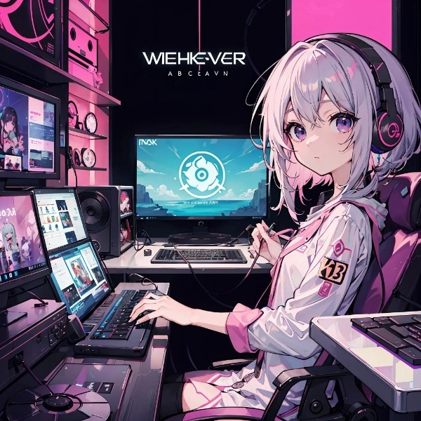 絵文字「ゲーマー少女」