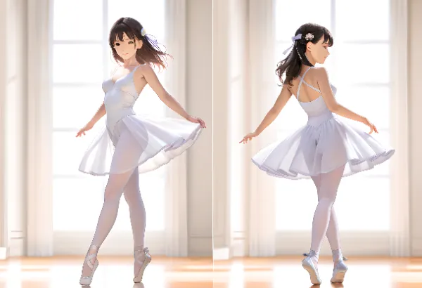 バレエを踊る女の子