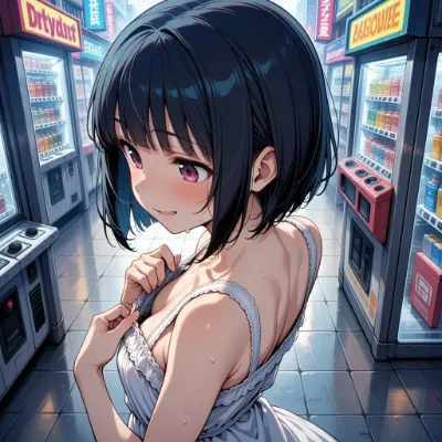 夏の胸チラ