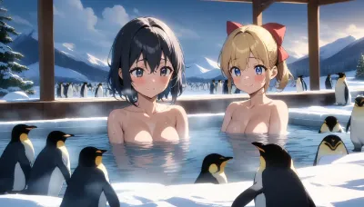 ペンギンさんたちとおふろー