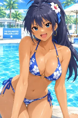 夏のプールで輝くミリオンスマイル（我那覇響）