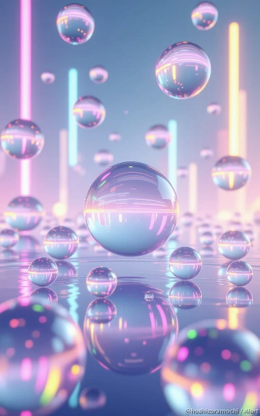 浮遊ジェルの虹