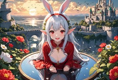 水浴び？エルフ