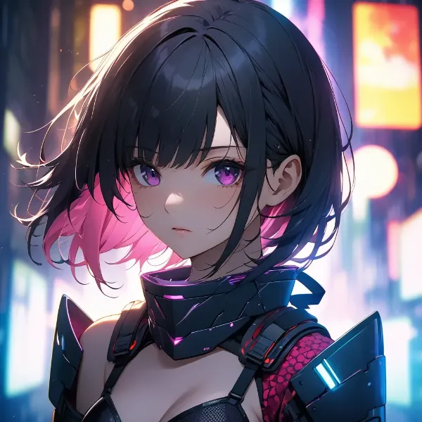 ネオン街の戦士少女