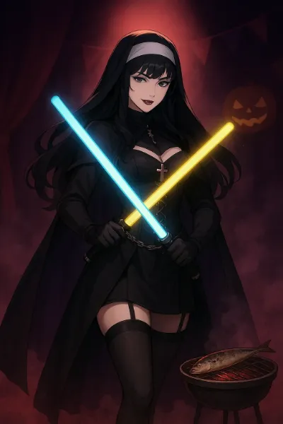 煙と光と七輪と