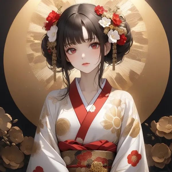 黄金の光に輝く花嫁