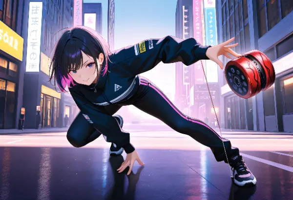 ネオン街のヨーヨー忍者