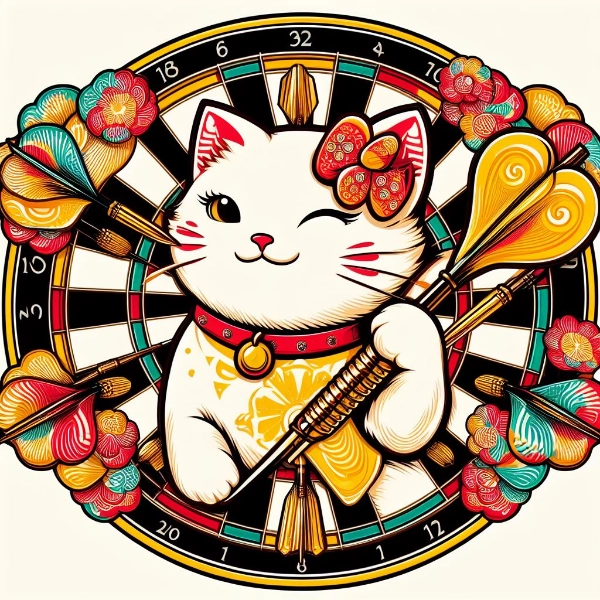 安心猫ダーツ認定店舗のマーク