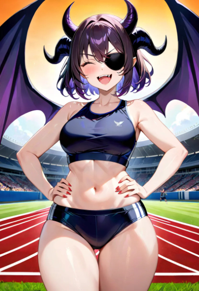 眼帯陸上セパレートデビルさん(ジャケットなしver)