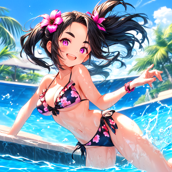 【R15】プールで遊ぶ、うちの子♥その3(4枚)