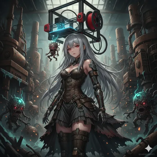 裏お題：３Dプリンター on head