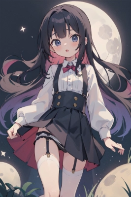 月夜のぱんちら娘（小）