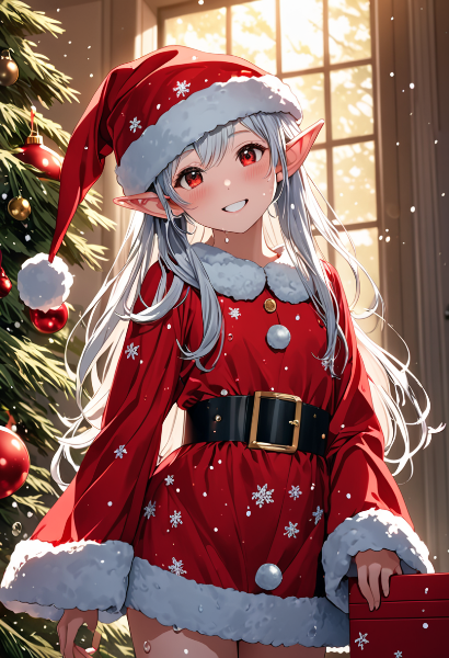 銀髪エルフの聖夜プレゼント