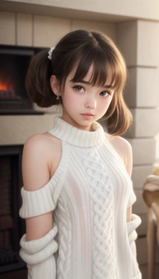 美少女と暖炉7