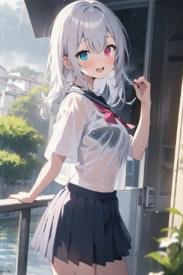 ちょっと雨宿りしてこっか？