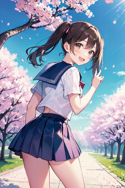 桜の下手を振ってくれる幼馴染