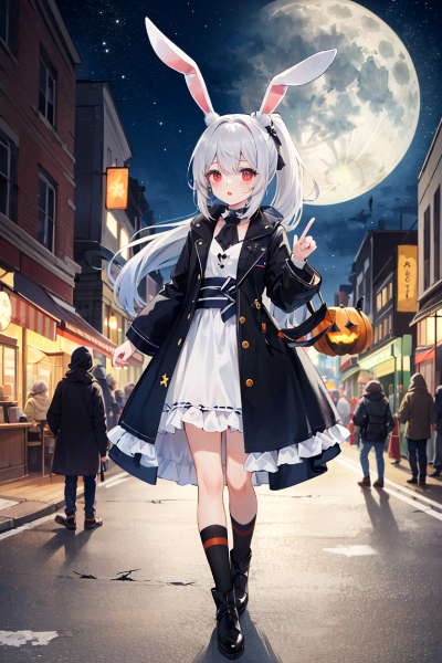 うさ耳の少女はハロウィンへとでかけます