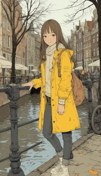 AI×オランダ！「水の都」アムステルダムを彩る、ハイスクールガールの映えコーデ図鑑