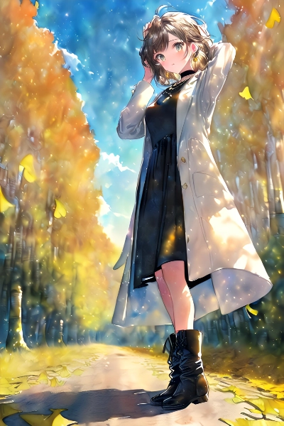 銀杏黄葉（いちょうもみじ）