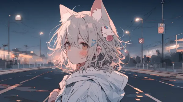 夜の街路で響く猫耳の秘密