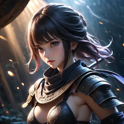 光差す森の剣士少女