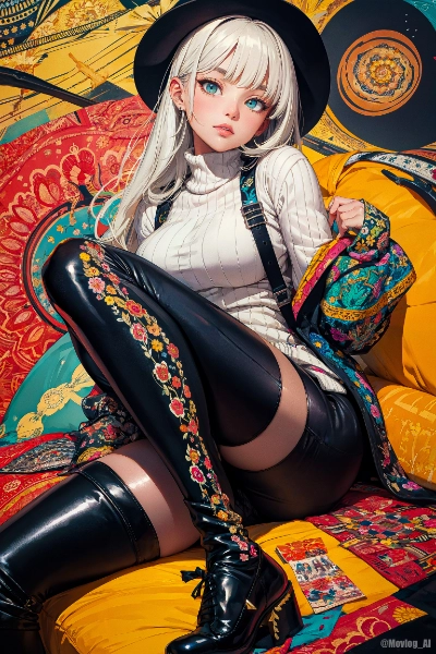 花柄レギンス