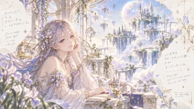 天空のバルコニーで優しい光を読む