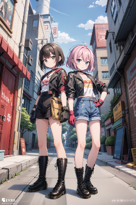 「アーバン アドベンチャーズ 、挑戦と友情」に関するアニメ風ポスター