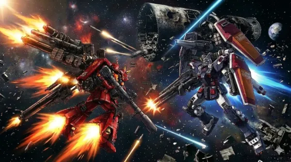 ガンダムサンダーボルトのシーンをAI画像化