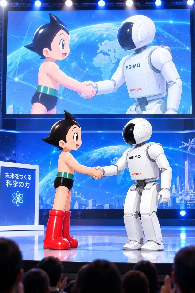 科学の子・握手